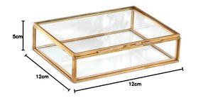 Decorative Custom Sizing Jewelry Storage <b>Box</b> Made From High Quality Glass and Brass for Home and Jewelry Decorative Storage - Product Image 4