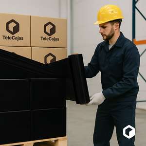 ฟิล์มยืดสีดำทึบแสง 23 ไมครอน น้ำหนัก 1.5 กก. ยาว 125 ม. ม้วนพลาสติกนิ่ม ความยาว 300 ม. สำหรับบรรจุภัณฑ์ พาเลทท์ติ้ง และห่อป้องกัน - Product Image 5