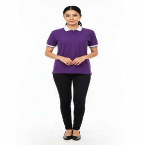 เสื้อโปโลทำงานผู้หญิงคุณภาพสูง ระบายอากาศ กันน้ำ ไซส์ใหญ่ แขนสั้น ทรงเข้ารูป - Product Image 3