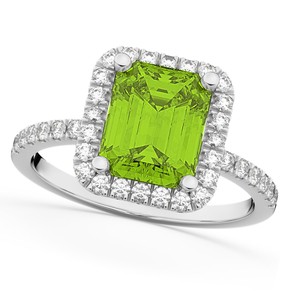 New 2023 Sản Phẩm Đồ Trang Sức Mỹ Ngọc Lục Bảo Cắt Nhẫn Cưới Peridot Đá Quý partywear Nhẫn Vàng Cổ Điển Phong Cách Tự Nhiên 14K Bất Trắng - Product Image 1