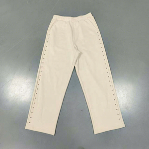 <b>Clothing</b> Manufacturers Custom French Terry Cotton Oversized <b>Rivet</b> Zipper Sweat Suit Tracksuit Hoodies and Sweat Pants Set Men - Product Image 2