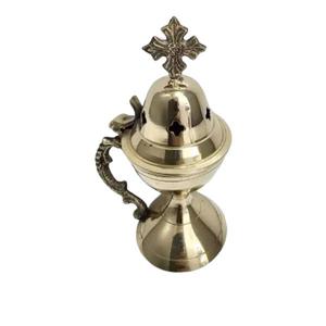 Bán buôn mới nhất hương Burner với tay khắc thiết kế vàng-tráng Đồng thơm mùi khuếch tán điều trị sử dụng - Product Image 4