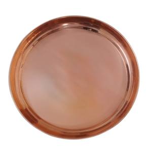 Vente en gros d'assiettes de service en cuivre pur assiettes de tamisage en cuivre de haute qualité pour restaurants et hôtels assiette de service en cuivre de forme ronde - Product Image 2