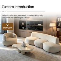 OEM ODM Gebogene Wohnzimmer-Sofas für Gewerbliche Nutzung Maßgefertigte Hotel-Apartment-Lobby Großhandel Direkt ab Werk Weißes Sofa