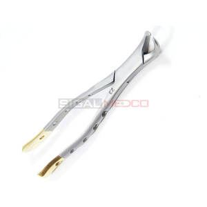 Juego de pinzas de extracción dental alemana Premium #150 #151 #23 con pinzas de extracción dental de acero inoxidable con mango dorado - Product Image 2