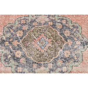 Turkish Vintage Rug, 3.2x6.9 ft Rug, <b>Red</b> Plants & trees <b>Wool</b> Rug - Product Image 5