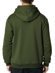 Sweat-shirts à capuche unisexes pour adultes et enfants, en polaire chaud en coton polyester 300g, imperméables, avec fermeture éclair, poche, unis, sublimation, grande taille - Product Image 3