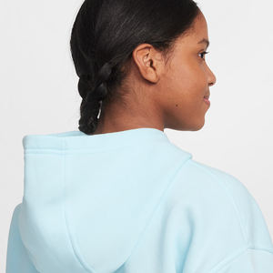 Sudadera con capucha de gran tamaño para niña con mangas largas y puños acanalados, sudadera de lana gruesa de 300gsm para deportes de invierno, Sudadera con capucha de talla grande para niñas - Product Image 6