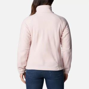 Automne hiver femmes coupe personnalisée polaire pull col montant fermeture éclair complète à manches longues respirant poches manteaux Logo personnalisé - Product Image 4