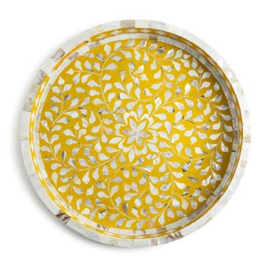 NOUVEAU LANCEMENT | Plateau d'incrustation d'os HexaLuxe | Plateau hexagonal orange et blanc de qualité supérieure pour le service officiel, la décoration de luxe et les intérieurs - Product Image 6