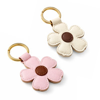 Etiqueta de Cuero Personalizada para Decoración de Bolsos, Llavero de Cuero con Forma de Flor