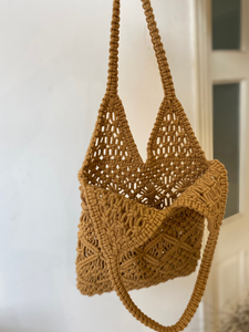 Sacs à main Lady Macramé en multicolore Bohème tissé Beach Tote Bag Style Handmade - Product Image 4