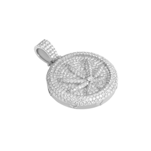 Pendentif de luxe en argent 925 plaqué or 14 carats et rhodium, motif fleur, style hip-hop, avec moissanite, pour hommes et femmes, idéal pour mariages, fêtes et cadeaux - Product Image 4