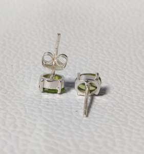 ต่างหูเพชรเพอริดอทสีเขียว925ต่างหูเงินสเตอร์ลิงต่างหูพลอยธรรมชาติต่างหูเงินสีเขียวคุณภาพสูงสำหรับผู้หญิง - Product Image 3