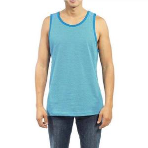 Camisetas sin mangas transpirables Gimnasio Fitness Chaleco Ropa de hombre Tallas grandes Algodón Poliéster Diseño a rayas Cuello redondo Verano Camisetas sin mangas para hombre - Product Image 1