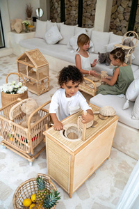 ห้องครัวเชฟเล็กๆน้อยๆ-ห้องครัวของเล่นเด็ก-ครัวหวายโบโฮ-ของเล่นแฮนด์เมดทำมือในเวียดนาม - Product Image 3