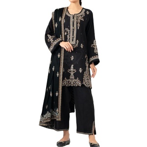 Conjunto de Traje Bordado de Diseñador para Mujer, 3 Piezas, Ropa Casual, Tela de Alta Calidad, Servicio OEM ODM - Product Image 1