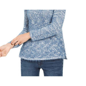 Maglione Casual da Donna Style & Co in Blu con Texture Effetto Ciglia, Taglia XS per l'Autunno - Product Image 3
