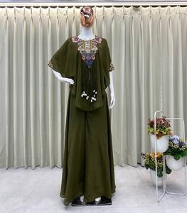 Conjunto de traje Salwar de rayón con estampado bordado para mujer DE LA India algodón Kurta Pant Co ord set Collection - Product Image 5