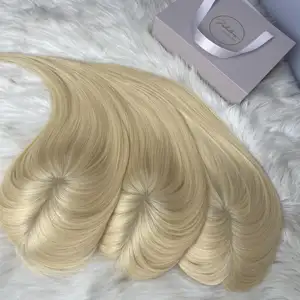 Blondes Haar-Topper für das Haarausmachen weißes Frauenhaarteil Virgin 613# echthaar-Toupee