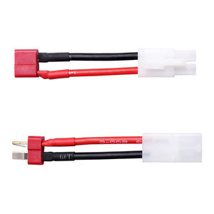 Adaptateur de prise en T vers Big White <span class=keywords><strong>Tamiya</strong></span> Connector 14AWG Fil de câble en silicone pour voitures RC Lipo NiMH Battery Charging ESC Connection - Product Image 1