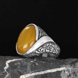 Nouvelle bague pour homme Azuris en argent sterling 925, style ottoman avec pierre naturelle, directement de Turquie, VALKH1929, vente flash - Product Image 2
