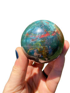 Natural Bloodstone <b>Crystal</b> Sphere Polished Healing Stone Decorative Orb - Product Image 4