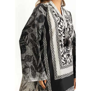 Conjunto de Dos Piezas para Mujer, Estilo Bohemio, Estampado Cambric Negro, Talla XXS/XS - Product Image 4