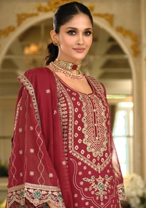 Organza doux de meilleure qualité avec broderie Salwar Suit Femme Fashion Fabricant et fournisseur de Surat - Product Image 6