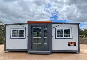 Maison conteneur extensible 2 chambres avec salle de bain intégrée pour restaurant, dortoir, bar, stand, en acier, bois, métal, panneau sandwich carré, EPS - Product Image 2