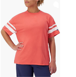 Camisetas largas informales de talla grande para mujer de Bangladesh cuello redondo Logo encaje decorado ropa de secado rápido teñido patrón sólido adultos - Product Image 1