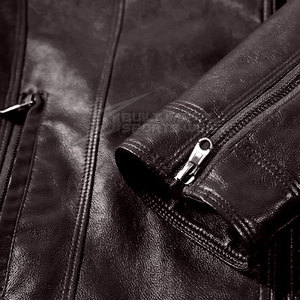 Nouvelle Arrivée 2026 – Blouson en Cuir Homme de Haute Qualité avec Col Montant et Logo Frontal – Mode Hiver – Prix de Gros - Product Image 6