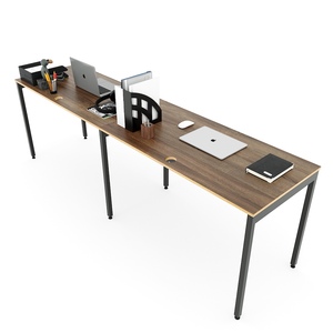 Table compacte 240x60cm pour 2 personnes, design minimaliste, en contreplaqué avec revêtement mélaminé, pieds élégants HBSL013 - Product Image 2
