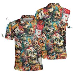 เสื้อโปโลกอล์ฟผู้ชายแบบซับลิเมชั่น พิมพ์โลโก้ตามสั่ง ผ้าโพลีเอสเตอร์ผสมสแปนเด็กซ์ เสื้อยืดแนวสตรีทแวร์สำหรับเล่นกีฬา - Product Image 6