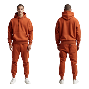 Conjunto Deportivo Premium de Algodón Grueso con Paneles Contorneados, Sudadera con Capucha Oversize y Pantalones Jogger, Fabricante OEM - Product Image 1