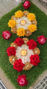 Rangoli ตกแต่งอินเดีย, Diwali Diya, ที่วางชาตกแต่ง, เชิงเทียน, ตกแต่งห้อง pooja โถเทียน, ของตกแต่งอินเดีย - Product Image 2