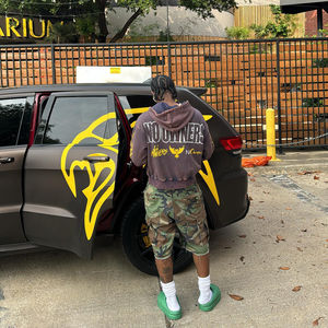 OEM Logo personnalisé vierge Détresse unie sans cordon de serrage Poids lourd 100% coton brodé recadrée-Sweat à capuche bord inférieur ourlet brut - Product Image 5