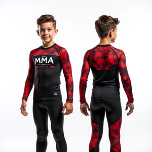 Protector de erupción personalizado para MMA jiu jitsu brasileño ajuste de compresión sublimado Anti UV camisa Jiu Jitsu Kimono de Jiu Jitsu - Product Image 2