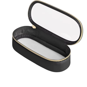 Sac de <span class=keywords><strong>voyage</strong></span> en cuir PU personnalisé avec logo, étui de rangement cosmétique transparent en PVC imperméable avec fermeture éclair <span class=keywords><strong>pour</strong></span> articles de toilette - Product Image 1