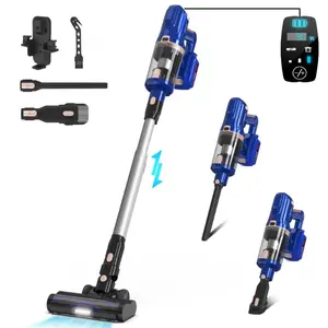 Cordless Stick Vacuum Cleaner with Touch Screen 33kpa, 8 in 1 Cordless Vacuum Cleaner with Moth Vacuum, 55 minutes, Removable