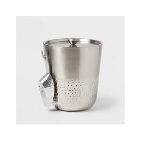 Seau à glace en acier inoxydable or et argent de qualité supérieure avec poignée pour les fêtes à la maison et les célébrations - Product Image 4