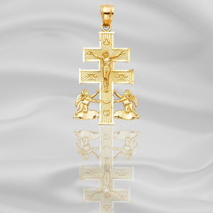 Pendentif croix et breloque plaqué or super tendance pour femmes et hommes hautement poli superbe tout nouveau produit de mode moderne - Product Image 4