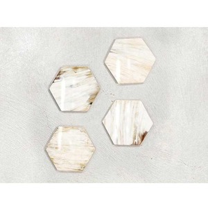 Posavasos de cuerno de búfalo para bebidas, juego cuadrado de 4 piezas con soporte de latón para mesa de casa, posavasos de nogal de Crescent Crafts - Product Image 5