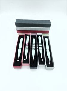 Pince à épiler courbée et droite de haute qualité pour extensions de cils, volume russe 90 degrés, revêtement en poudre Seaglass, instruments de beauté - Product Image 2