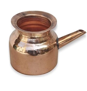 หม้อ Lota ทำจากทองแดงบริสุทธิ์สำหรับใช้เล่นโยคะถังและจมูก - Product Image 4