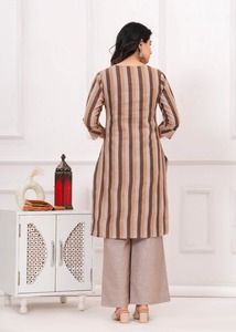 Collection à la mode indienne tissu pur coton Kurti pantalon ensemble pour filles femmes vêtements ethniques dernière exclusivité - Product Image 6