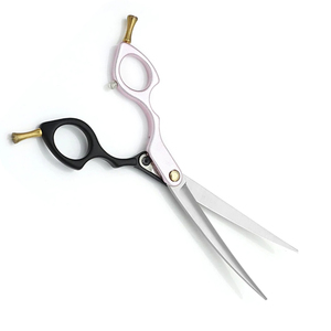 กรรไกรตัดขนสัตว์เลี้ยงกรรไกรตัดขนสัตว์เลี้ยงแบบโค้งสีเงิน6.5นิ้วพร้อมที่วางสองนิ้ว - Product Image 3