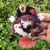 Figurine de jeu d'anime Chibi, design moderne et mignon, décoration en acrylique, présentoir pour étagère ou bureau, taille personnalisée disponible, marque De Larchi, cadeau