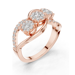 Bague en diamant de laboratoire de 0,57 carat pour femmes, clarté VVS-VS EF, or 18 carats, 14 carats, 10 carats et argent 925, or rose, or jaune, or blanc - Product Image 6