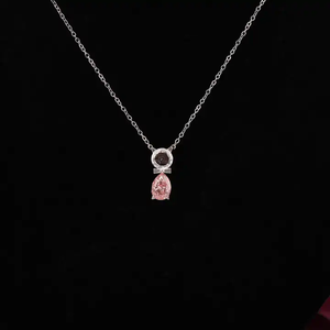 Colgante de Oro Rosa de 14 Quilates Hecho a Mano con Forma de Gato para Mujer, con Diamantes Cultivados en Laboratorio Redondos y Rosados, Chapado en Oro para Compromiso - Product Image 2